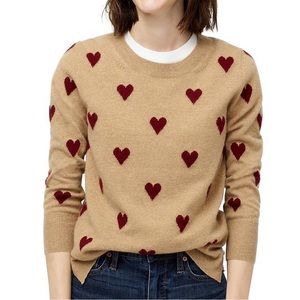 J.Crew Heart 100% Cashmere Sweater